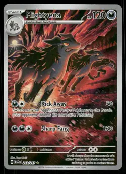 Pokemon Cards Mightyena 243/217 Ascended Heroes Illustration Rare NM - Image 1