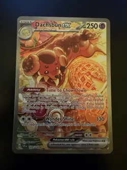 Pokemon Dachsbun EX TCG Stellar Crown Holo Card 169/142 SV07 - Image 1
