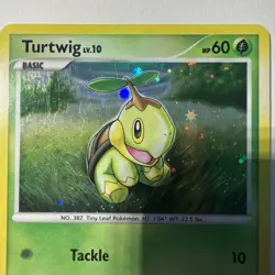 Pokemon TCG Turtwig Holo DP01 Promo Card 2007 Lv10 LP lightly played - Image 2