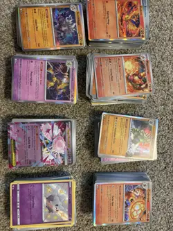 Pokemon TCG Mixed Card Lot - Holo & Regular Cards 8 sets of ~100 cards - Image 1