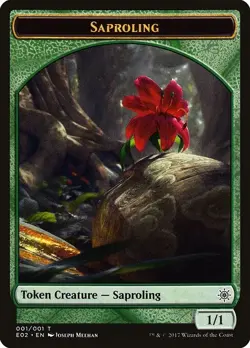 Saproling Token 10x - Green - Meehan Art - E02 Explorers of Ixalan MTG Magic NM - Image 1
