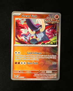 Pokemon Card - Great Tusk 055/131 Master Ball Reverse Prismatic Evolutions - NM⭐ - Image 1