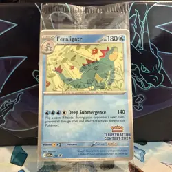 Sealed Pokemon TCG Feraligatr and Pikachu Illustration Contest 2024 Promo Cards - Image 1