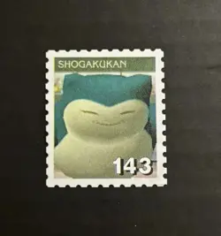 Snorlax Pokemon Stamp Card Shogakukan Nintendo Japanese 143 - Image 1