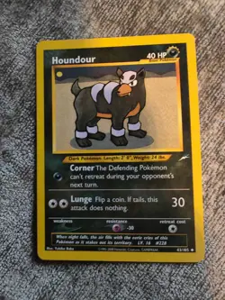 Rare Houndour 43/105 - Neo Destiny Set Uncommon Pokemon Card LP WOTC Vintage TCG - Image 1