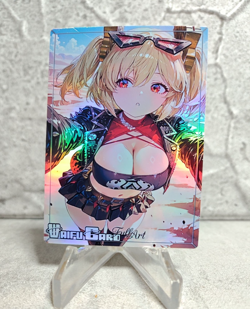 Burnice ZZZ Trading Card Waifu Goddess Story Anime Girl holo Karte Manga Art - Image 1