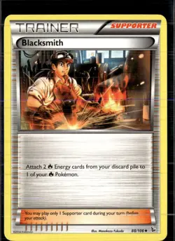 Pokemon Blacksmith 88/106 Flashfire Non Holo Uncommon 2 Card Lot - Image 1