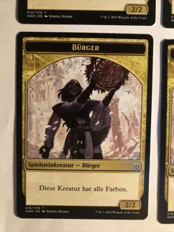 4x Mtg War Of The Sparks Burger Token EX/NM Magic The Gathering - Image 2