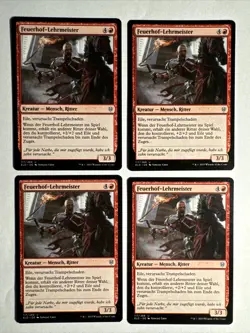 4x Mtg Throne Of Eldraine Feuerhof-Lehrmeister NM/M Magic The Gathering - Image 1