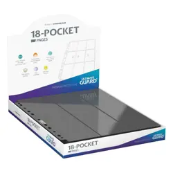 Ultimate Guard 18-Pocket Pages Side-Loading Grau (50 Seiten) MTG Magic Pokemon - Image 1