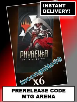 MTG MTGA ARENA CODE CARD PRERELEASE 6 BOOSTER PACKS PHYREXIA ALL WILL BE ONE - Image 1