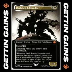 Dark Leo & Shredder - 0220 - M - Non-Foil - Borderless - TMNT - MTG - NM/M - Image 1