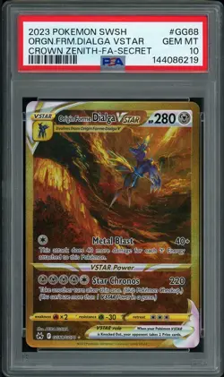 2023 Pokemon SWSH Crown Zenith Origin Forme Dialga VSTAR #GG68/GG70 PSA 10 - Image 1