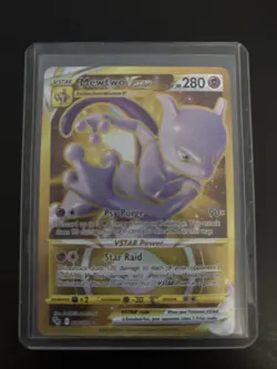 Pokemon Go Gold Mewtwo VSTAR Holo Ultra Rare Card 086/078 Pokemon TCG - Image 1