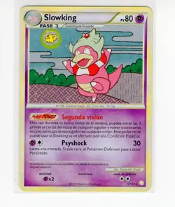 ~ESP~ SPANISH Slowking 12/123 Holo HeartGold HGSS Pokemon Card (g3) - Image 1