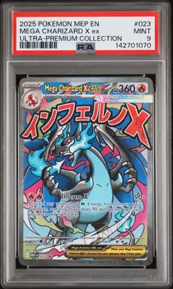 PSA MINT 9 Mega Charizard X ex 023 Pokemon Me Black Star Promo English 2025 - Image 1