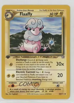 Flaaffy 1st Ed. Pokemon Neo Genesis #34 2000 - Image 1