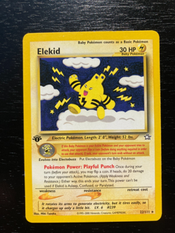 Pokemon Neo Genesis RARE 1st Edition Non-Holo Elekid 22/111 Excellent Condition - Image 1