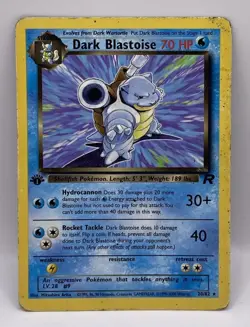 Dark Blastoise 20/82 Team Rocket Black Star Rare WOTC Pokemon TCG - Image 1