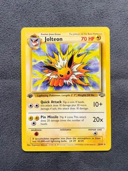 Pokemon TCG Jolteon 1st Edition Jungle Non Holo Rare 20/64 - Image 1