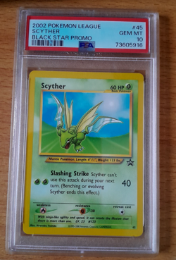 Pokemon 2002 Scyther Black Star Promo 45 PSA 10 GEM MT - Image 1