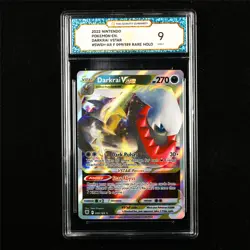 TQG 9 MINT 2022 Pokemon ENG Darkrai VSTAR 099/189 RARE HOLO - Image 1