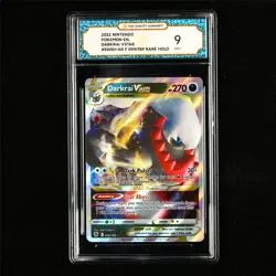 TQG 9 MINT 2022 Pokemon ENG Darkrai VSTAR 099/189 RARE HOLO - Image 2
