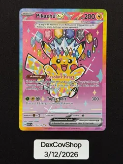 Pokemon TCG Pikachu ex 277/217 Ascended Heroes Special Illustration Rare NM - Image 1