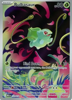 Mega Evolution Pokemon 2025 Bulbasaur Illustration Rare 133/132 - Image 1