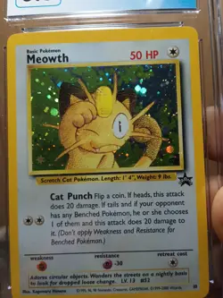 💎CGC 8.5💎 NM/Mint+ Pokemon TCG Meowth Wizards Black Star Promos 10 Holo Promo - Image 3