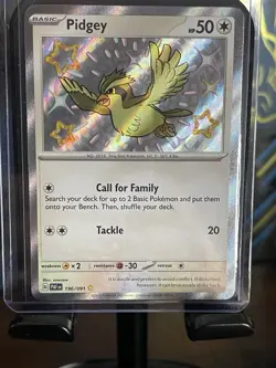 Pidgey – 196/091 – 2024 – Paldean Fates – Shiny Rare – Pokemon TCG - Image 1