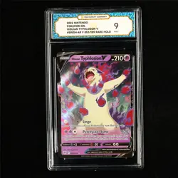 TQG 9 MINT 2022 Pokemon ENG Hisuian Typhlosion V 053/189 RARE HOLO - Image 2