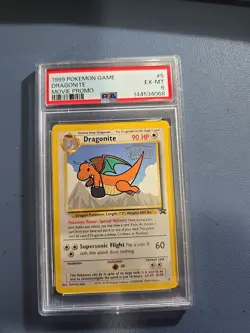 1999 POKEMON GAME MOVIE PROMO #5 DRAGONITE PSA 6 - Image 1