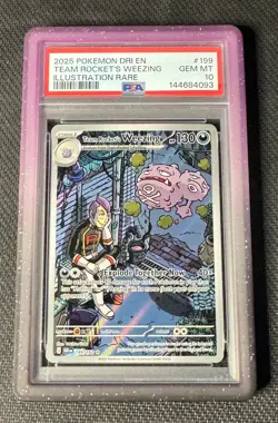 Pokemon Team Rocket's Weezing 199 Destined Rivals PSA 10 GEM MINT 02 - Image 1