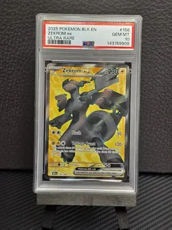 PSA 10 Zekrom ex #158 BLK EN BLACK BOLT ULTRA RARE Pokemon TCG GEM MINT - Image 1