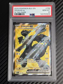 PSA 10 Zekrom ex #158 BLK EN BLACK BOLT ULTRA RARE Pokemon TCG GEM MINT - Image 2