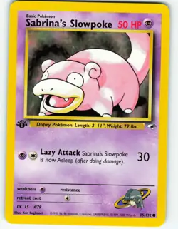 Sabrina's Slowpoke - 1st Edition - 95/132 Gym Heroes- WOTC - Pokemon TCG - 2000 - Image 1