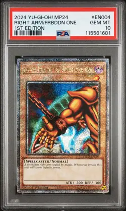 2024 Yu-Gi-Oh Right Arm of the Forbidden One MP24-EN004 QCSR PSA 10 (Aug 25) - Image 1