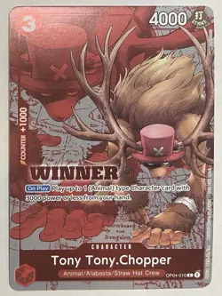 Tony Tony Chopper RARE WINNER ALT ART OP04-010 ONE PIECE TCG - Image 1