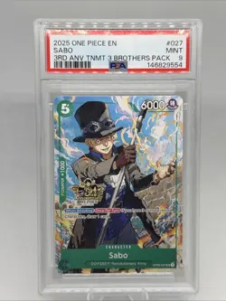 SABO English 3rd Anniversary Tournament 3 Brothers Pack #27 PSA 9 One Piece - Image 1