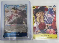 Cavendish Rare OP10-045 One Piece TCG Royal Blood plus one additional card - Image 1