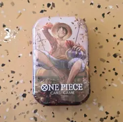 Bandai One Piece CCG Tin Pack Set Vol.2 3 Promo Cards 2 Booster Packs Luffy - Image 1