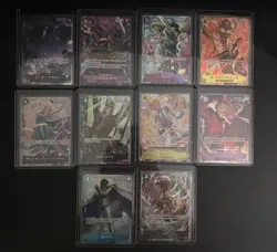 One Piece TCG Japanese CARD LOT (Alt Art Leader,Alt Art)(Ace,uso Hachi, Sanji) - Image 1
