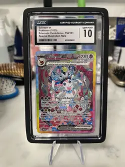 CGC 10 GEM MINT Sylveon ex 156 Special Illustration Rare Prismatic Pokemon Card - Image 1
