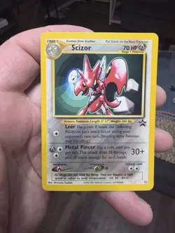 Pokemon TCG Scizor Wizards Black Star Promo card 33 Regular Vintage wotc. Damage - Image 1
