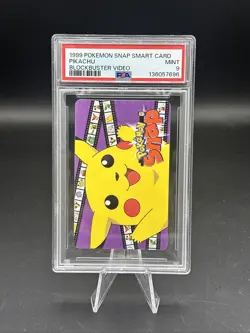 1999 Pokemon Pikachu Snap Smart Card Blockbuster Video PSA 9 - Image 1