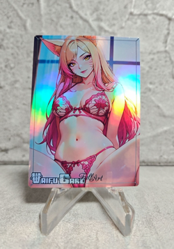 Ahri Trading Card Waifu Goddess Story Anime Girl holo Karte Manga Full Art - Image 1