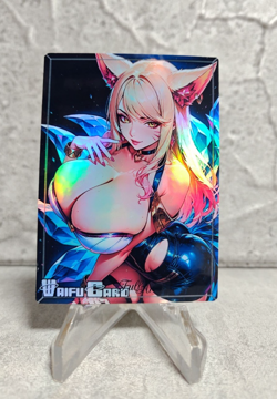 Ahri Trading Card Waifu Goddess Story Anime Girl holo Karte Manga Full Art - Image 1