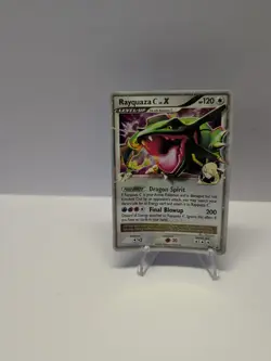 Pokemon TGC 2009 Rayquaza C Lv.X DP47 Black Star Promo Holo Card NICE LOOK READ - Image 2