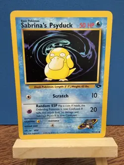 Pokemon TCG Sabrina’s Psyduck 99/132 Gym Challenge Unlimited WOTC Vintage Card - Image 1